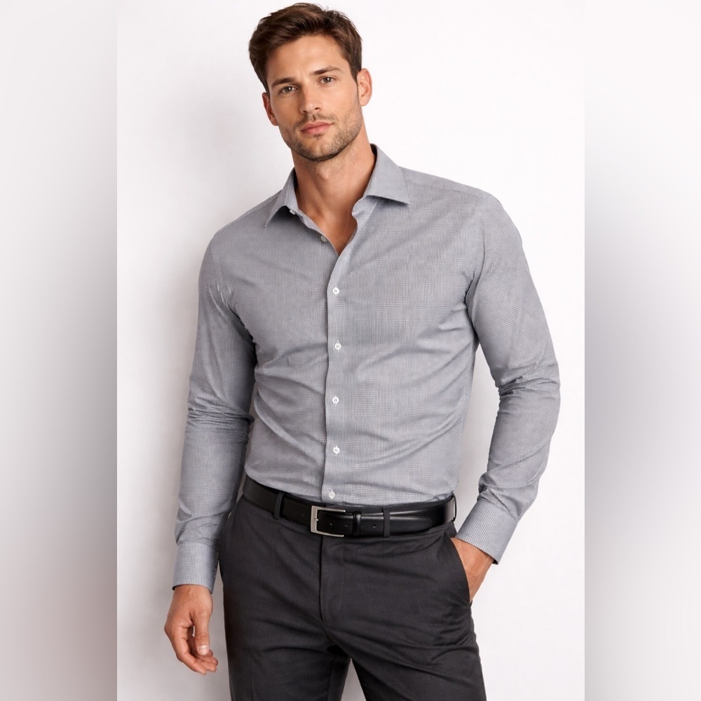 Calvin Klein - Non Iron Slim Fit Dress Shirt - Picture 1 of 4